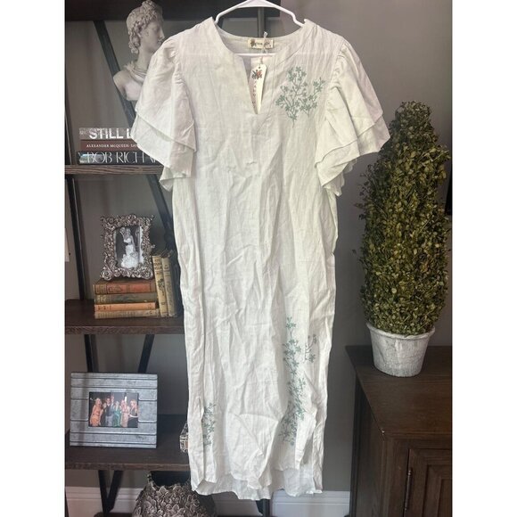 Fanm Mon Yeliz Dress Mint Green Womens Size Small - Picture 5 of 10